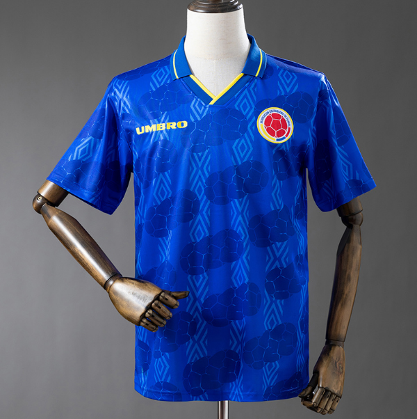 1994 Colombia Retro Away Soccer Jersey Shirt